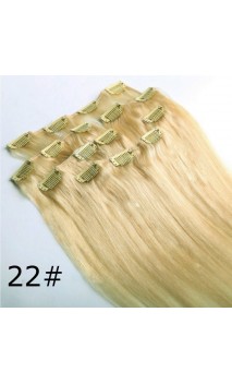 Натуральные волосы на заколках 50 см 70 грамм n22