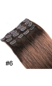Натуральные волосы на заколках 50 см 70 грамм n4