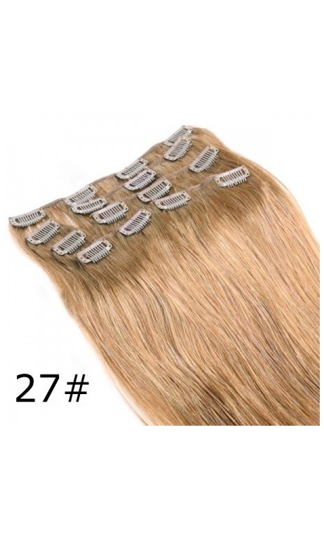Натуральные волосы на заколках 50 см 70 грамм n12